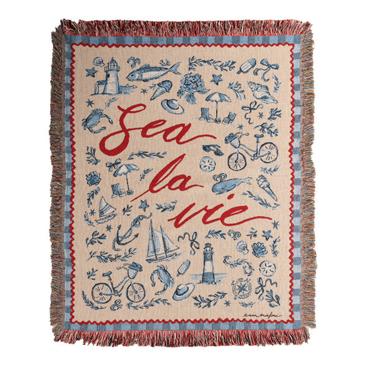 Sea La Vie Tapestry Throw 50x60