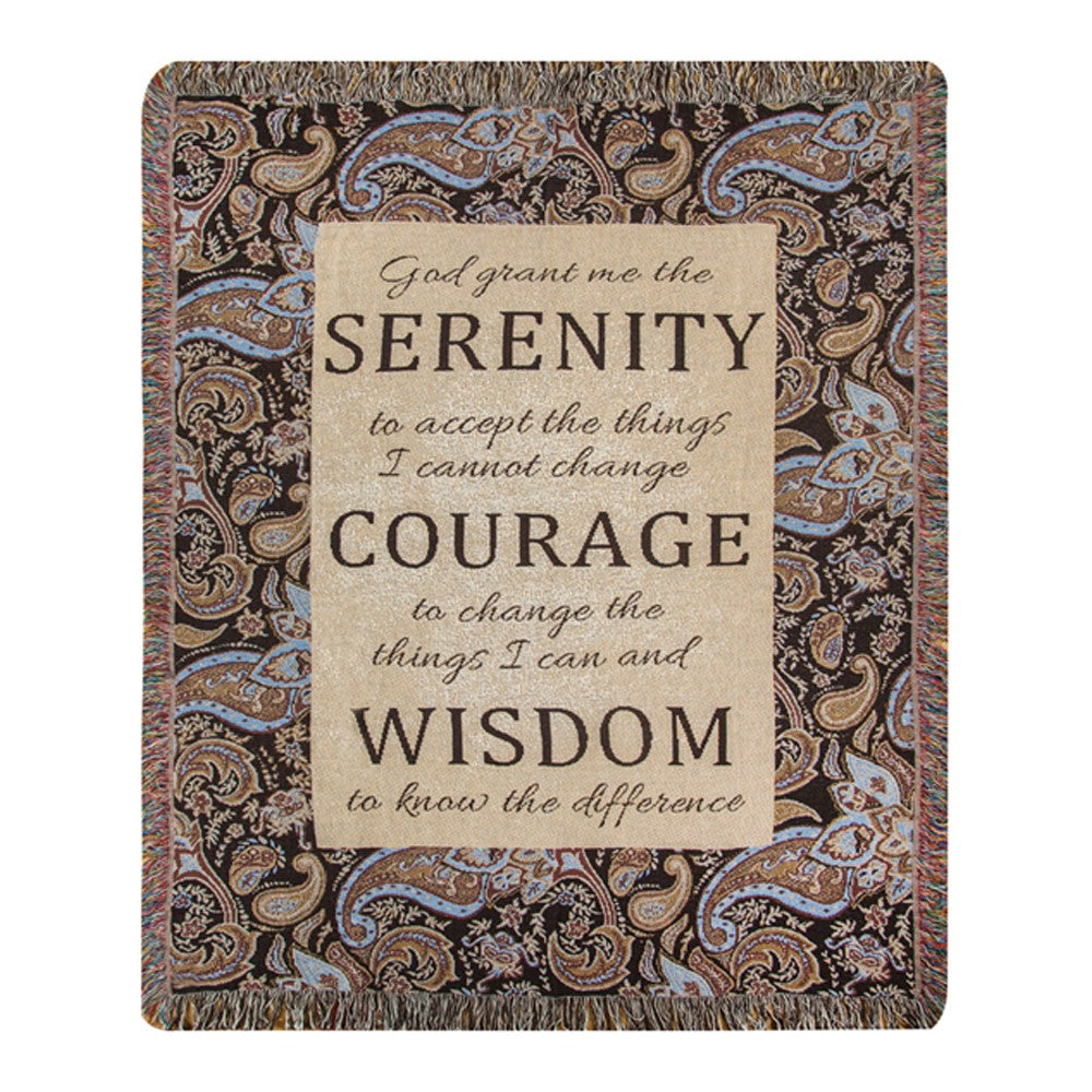 Serenity Tapestry Throw 50"x60" 100% Cotton
