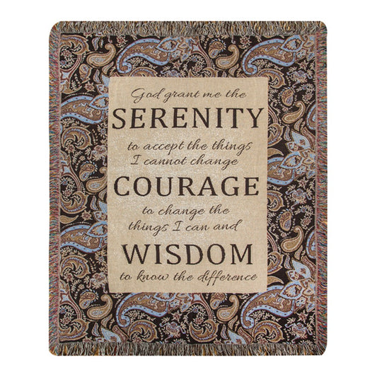 Serenity Tapestry Throw 50"x60" 100% Cotton