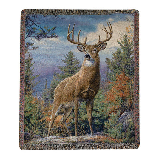 Standing Proud Tapestry Throw 50"x60" 100% Cotton