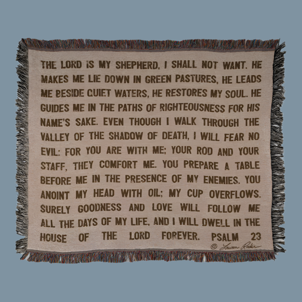 The Lord Is My Shepherd Tapestry Throw 60x50 Woven Throw