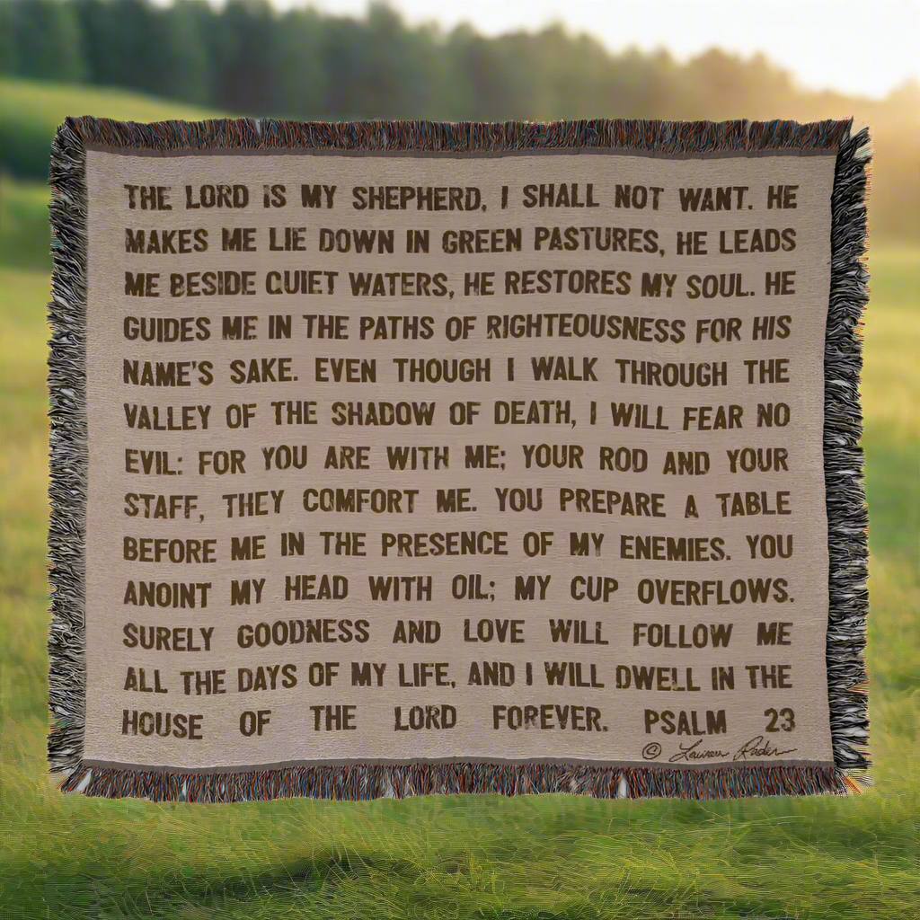 The Lord Is My Shepherd Tapestry Throw 60x50 Woven Throw