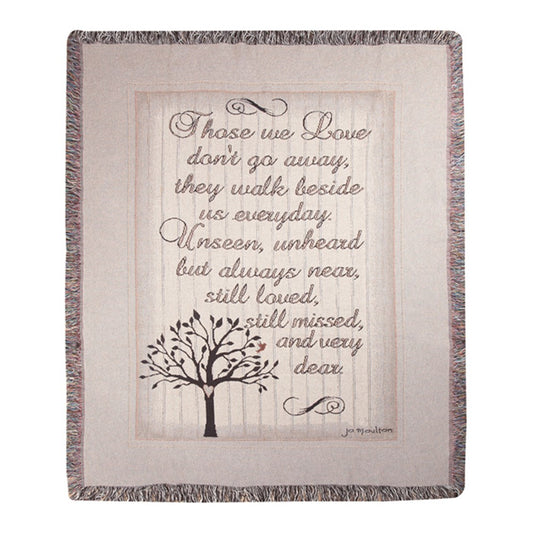 Those We Love Tapestry Throw 50"x60" 100% Cotton