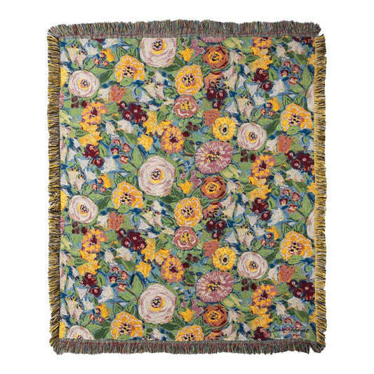 Vivid Florals Tapestry Throw 50x60