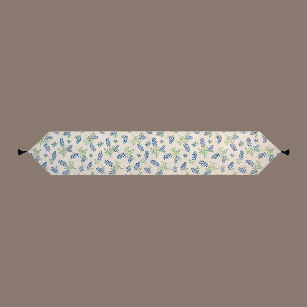 Texas Bluebonnets Runner 72 inch Table Runner
