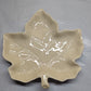 Ceramic Cream Leaf Dish 8"