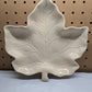 Ceramic Cream Leaf Dish 8"