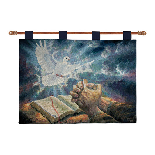 Answered Prayers Wall Hanging 36x26 inch Tapestry with wooden hanger