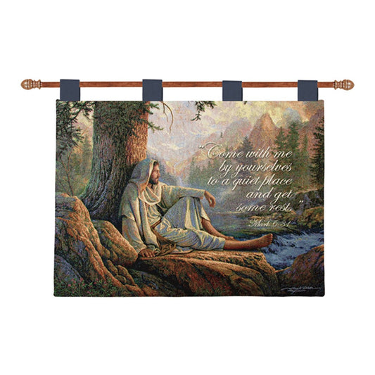 Awesome Wonder Wall Hanging 36x26 inch Tapestry with Wooden Hanger