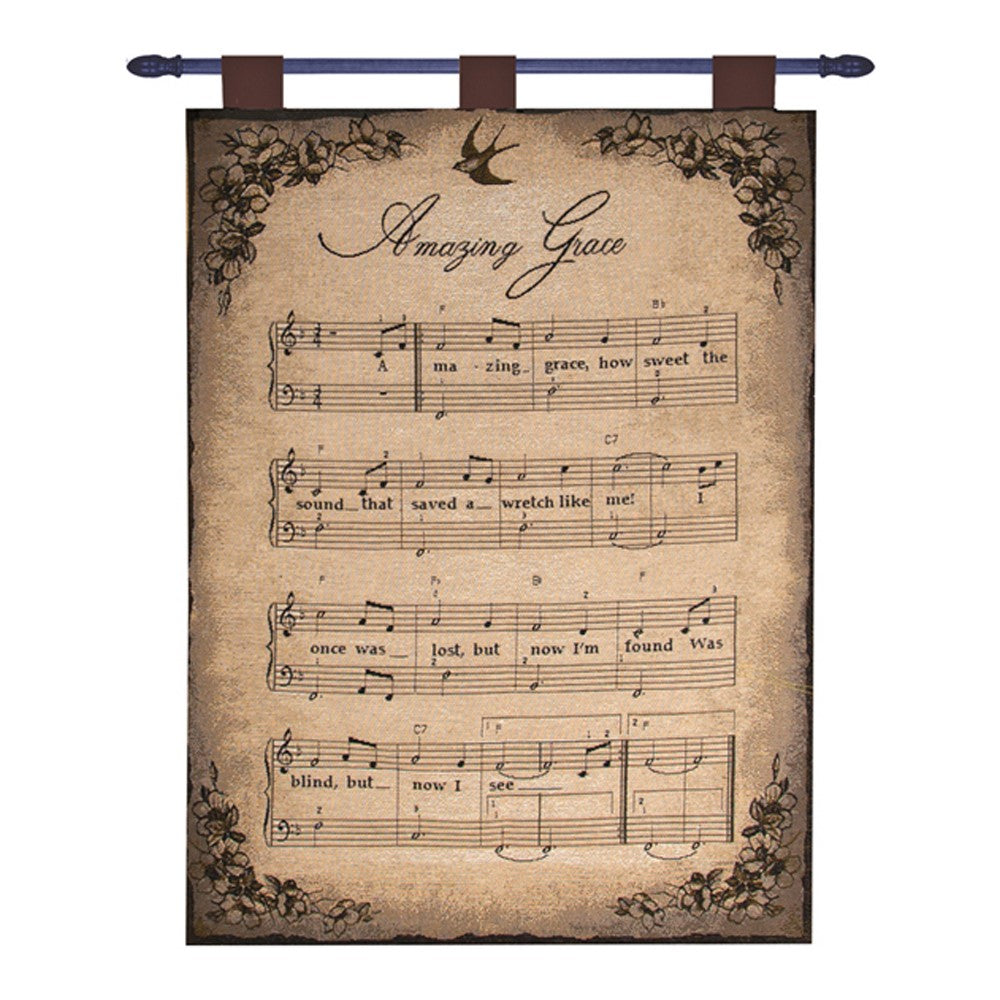 How Sweet The Sound Tapestry Wall Hanging 26x36 inch with Rod