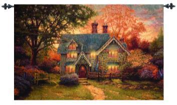 Thomas Kincade Gingerbread Cottage Wall Hanging 53x35 Inch