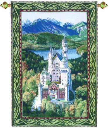 Neuschwanstein Castle Grande Wall Hanging 56x80 Inch Tapestry