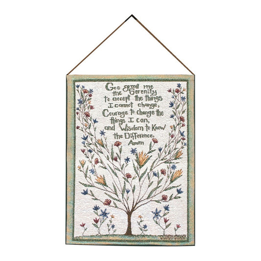 Serenity Prayer Tapestry Bannerette 13x18 Inch with hanger