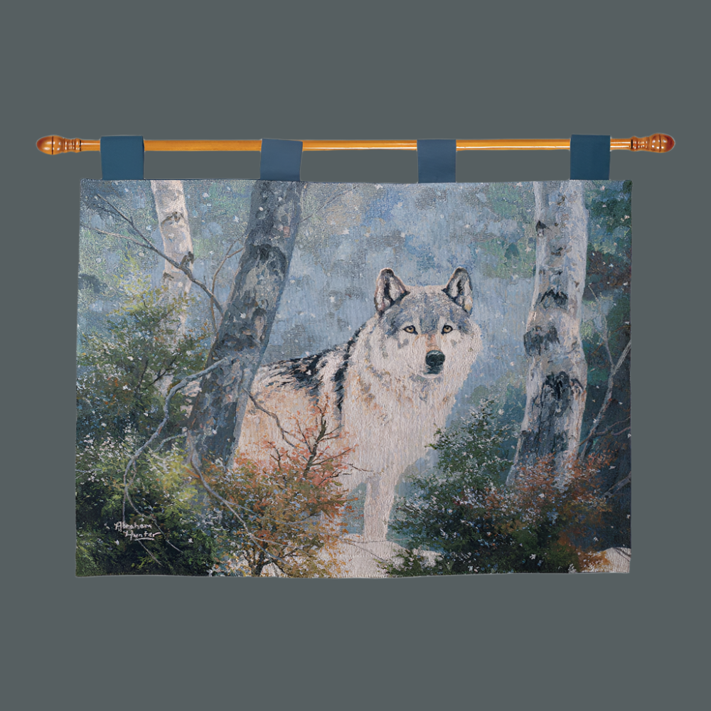 Snowy Silence Tapestry Wall Hanging 36x26