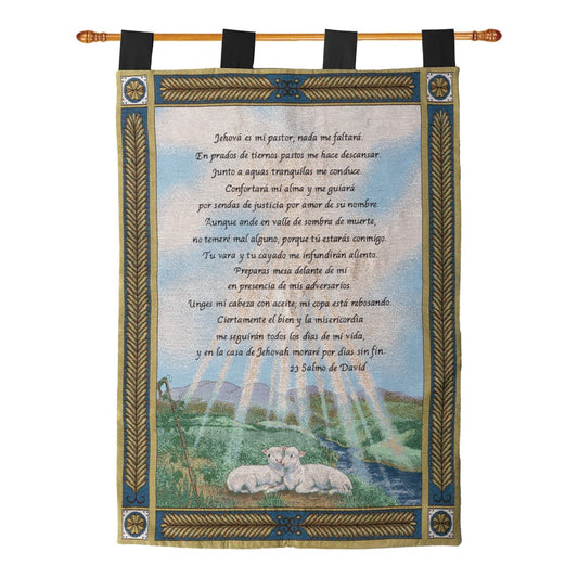 23rd Psalm Tapestry Wall Hanging - Spanish 26x36