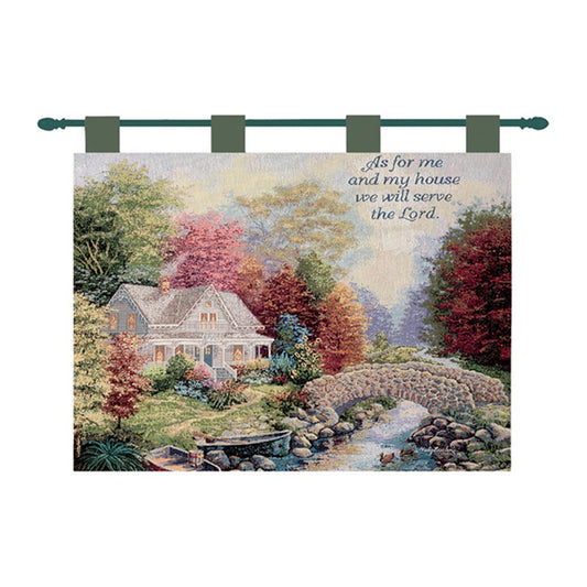 Autumn Tranquility w/Verse Tapestry Wall Hanging 36x26 inch Tapestry w/Hanger