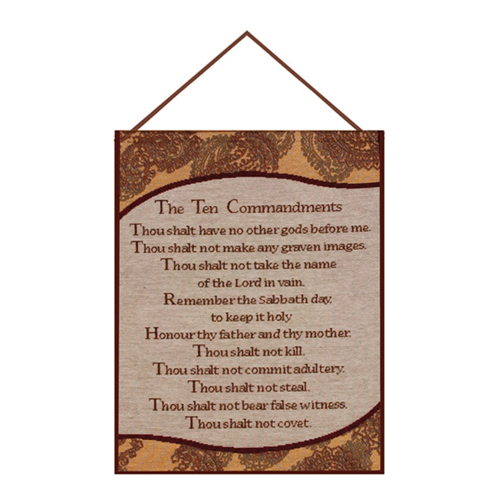 Ten Commandments Tapestry Bannerette 13x18