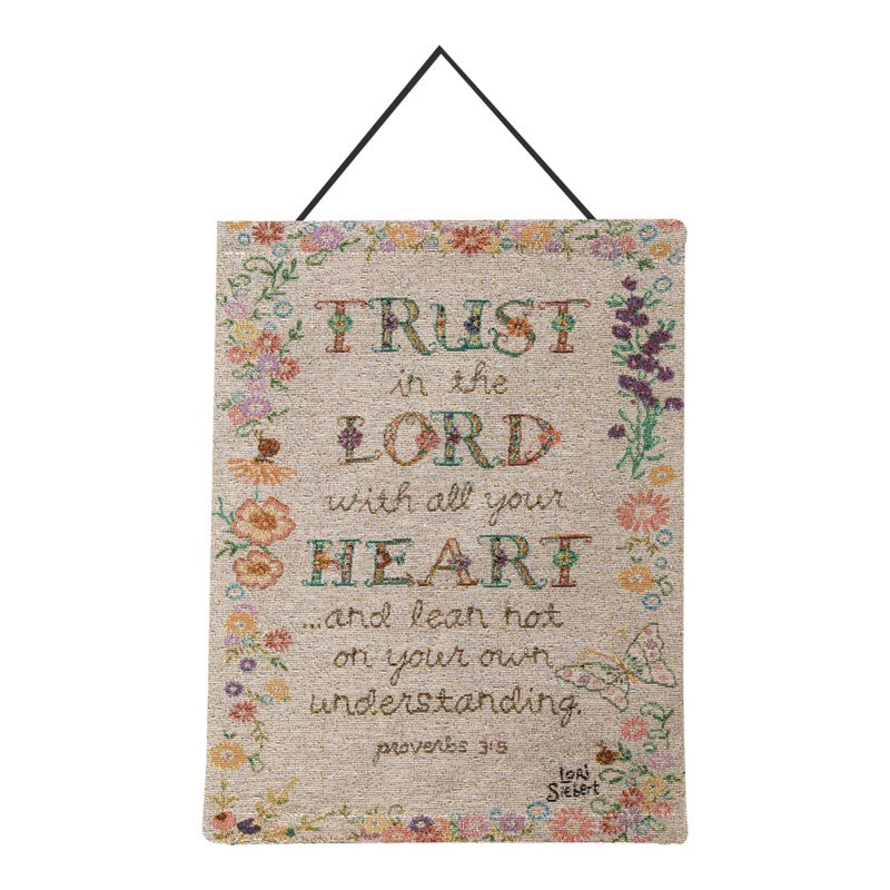 Trust In The Lord Bannerette 13x18 inch Tapestry with Hanger