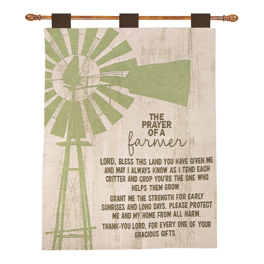 The Prayer of a Farmer Tapestry Wall Hanging 26x36 Inch