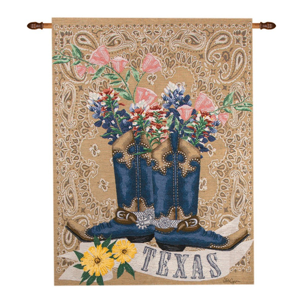 Texas Bluebonnet Wall Hanging 26x36 Inch Tapestry