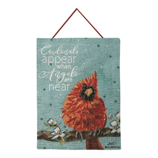 When A Cardinal Appears Flower Bannerette 13x18 inch with hanger