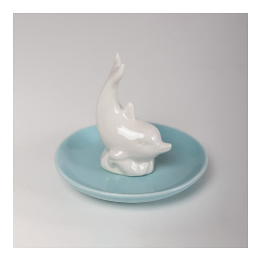 Dolphin Ceramic Ring Dish