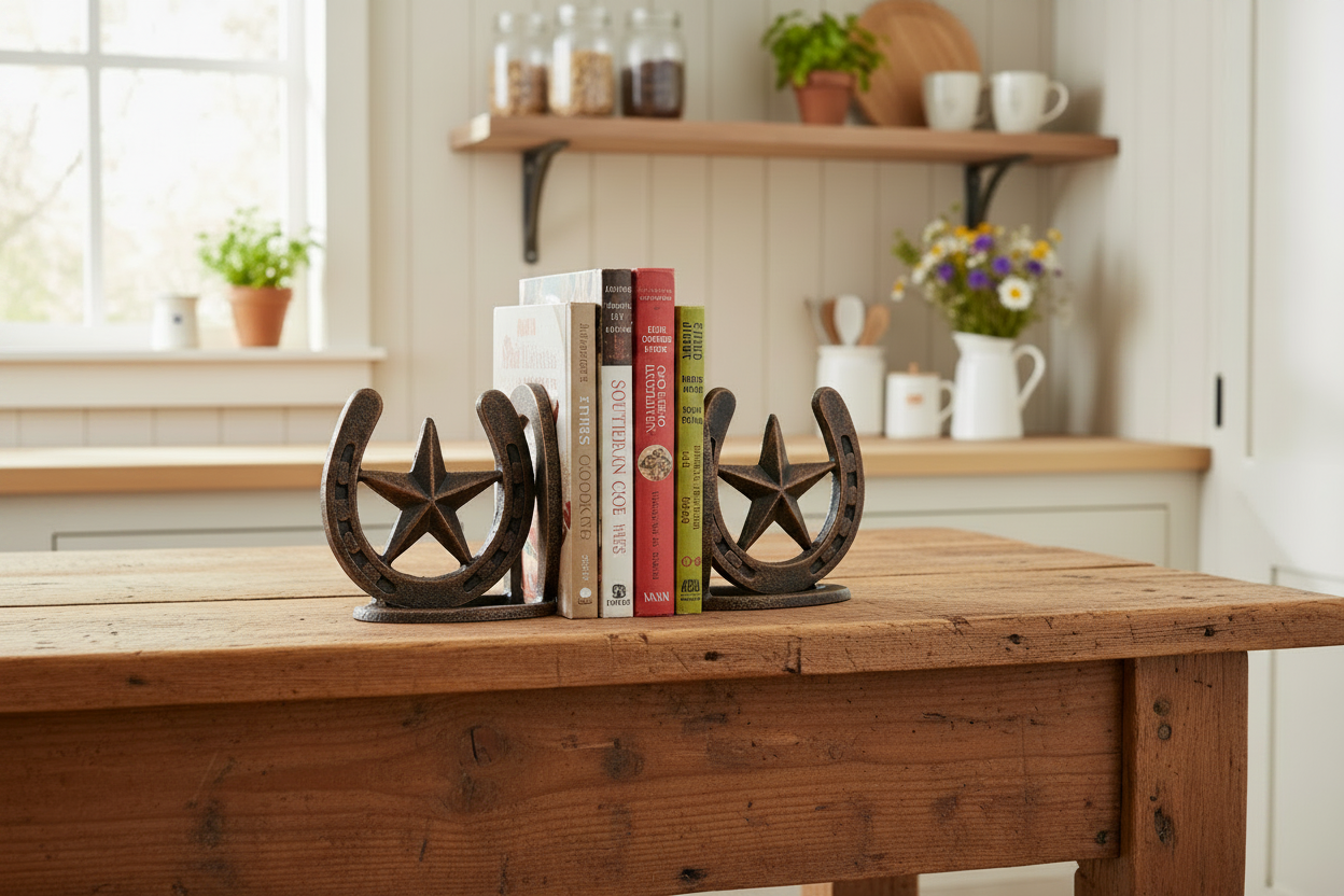 Western Star Horseshoe Bookends