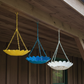 Metal Daisy Hanging Dish - Bird Feeder - 3 pc set
