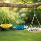 Metal Daisy Hanging Dish - Bird Feeder - 3 pc set