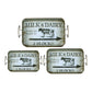 Metal Farm Tray Asst Set of 3
