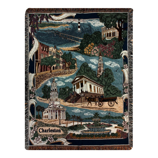 Charleston-Tapestry Throw 50x60 Woven Throw