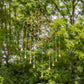 Set of 4 Assorted Gold Diamond-Shaped Metal Wind Chimes with Beaded Accents