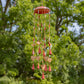 Set of 6 Assorted Metal Hanging Wind Chimes with Dangling Accents