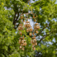 Set of 6 Assorted Metal Hanging Wind Chimes with Dangling Accents