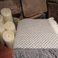 Premium Gray & White Woven Throw Blanket - Made in the USA