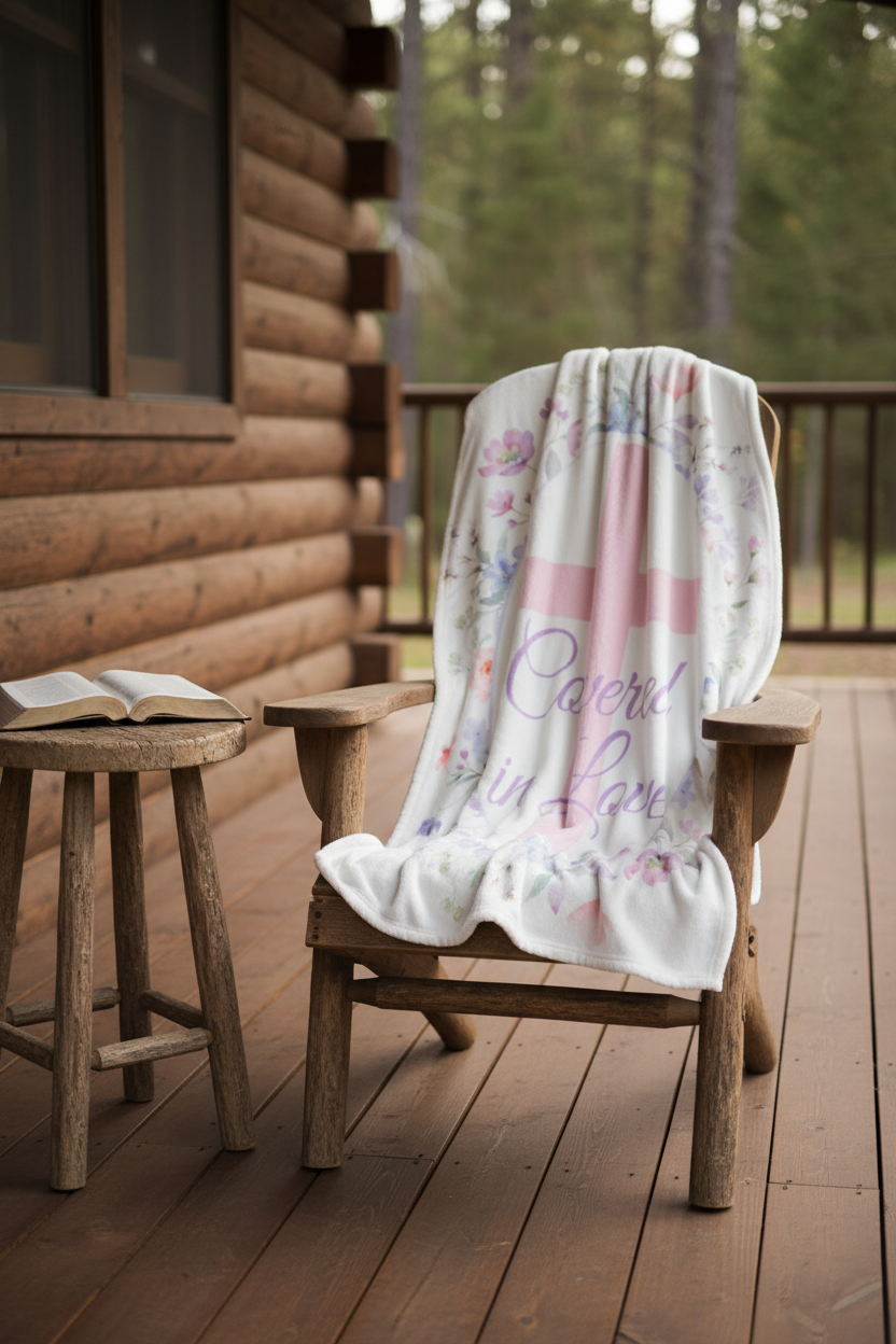 Covered In Love Coral Fleece Throw 50x60