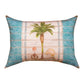 Palm Tree Blues Sand Dollar Pillow 18"x13"  Indoor/Outdoor