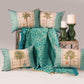 Palm Tree Blues Sand Dollar Pillow 18"x13"  Indoor/Outdoor