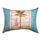 Palm Tree Blues Sand Dollar Pillow 18"x13"  Indoor/Outdoor
