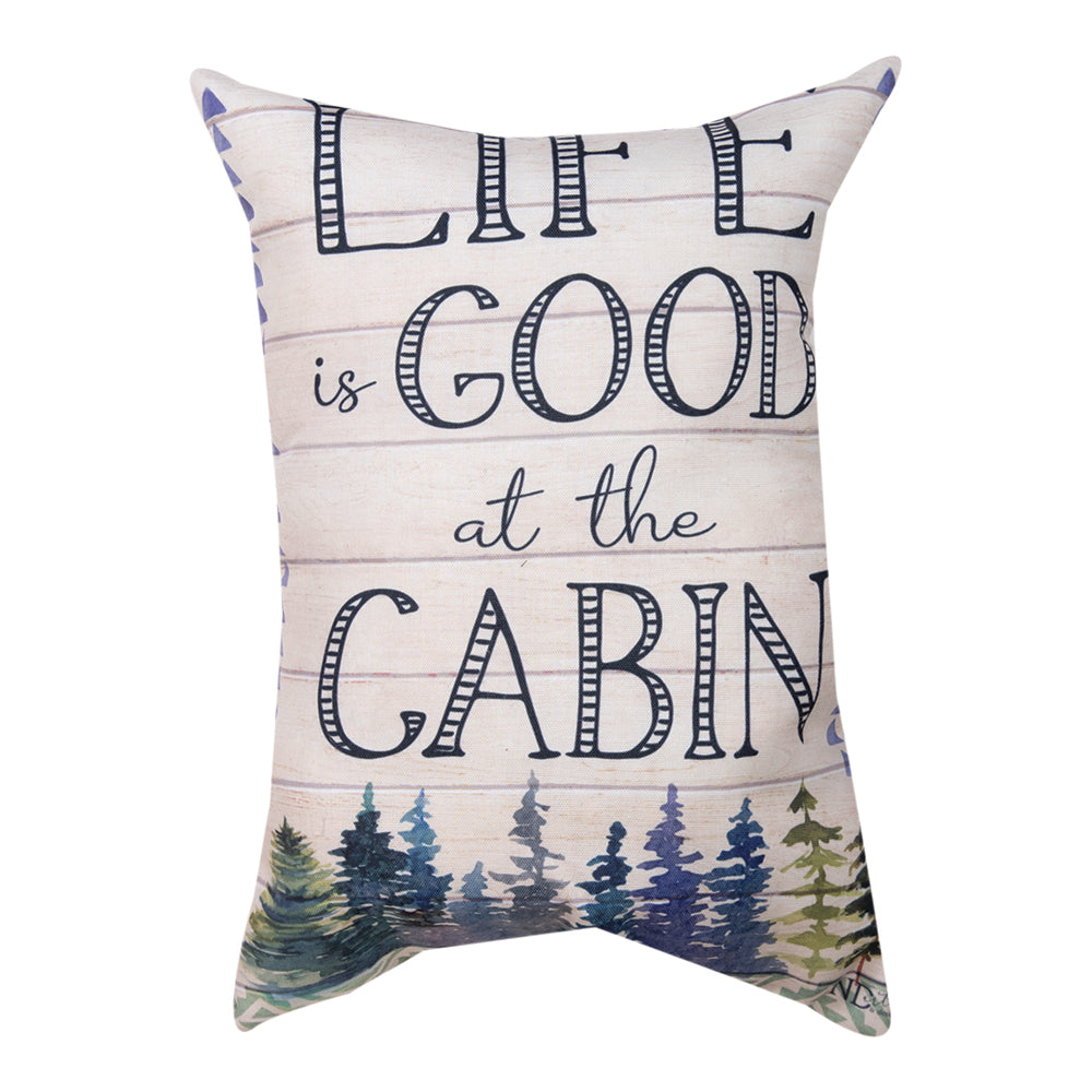 At The Cabin Climaweave Pillow 13"x18" Indoor/Outdoor