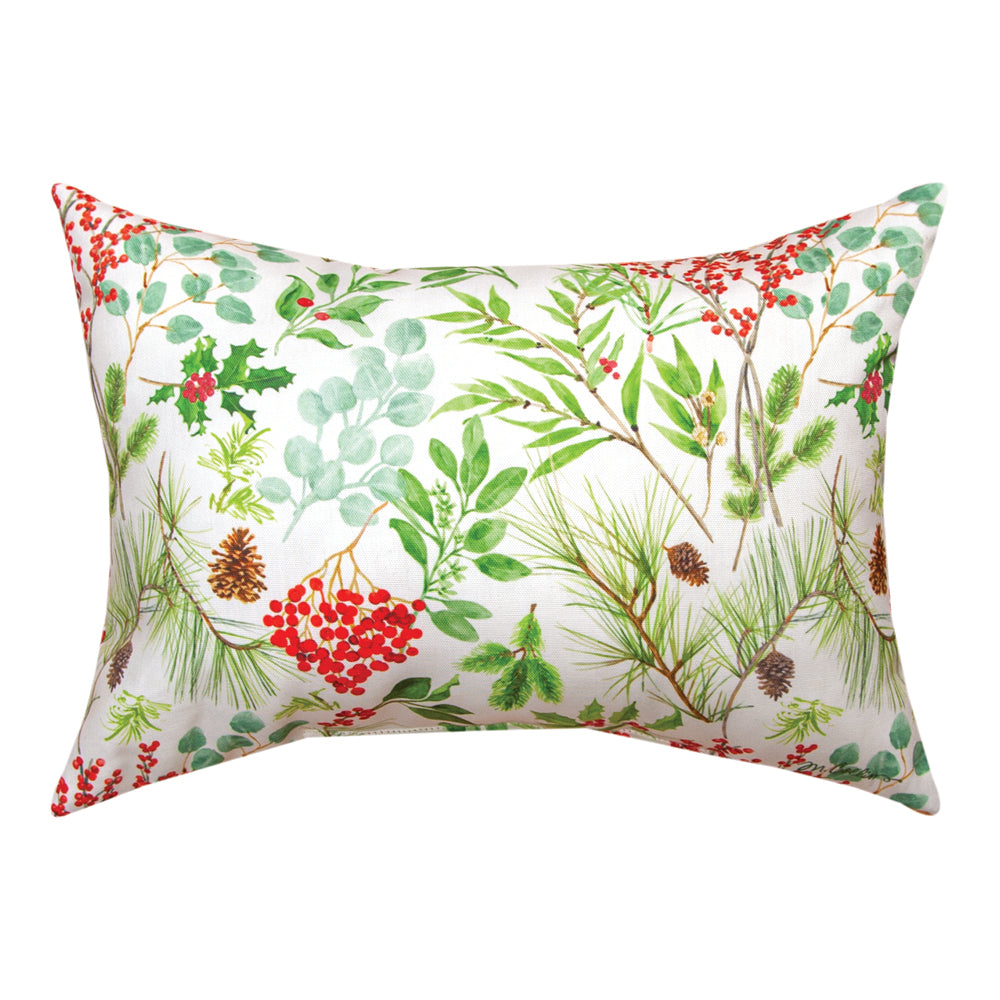 Berry Christmas Climaweave Pillow 18"x13" Indoor/Outdoor