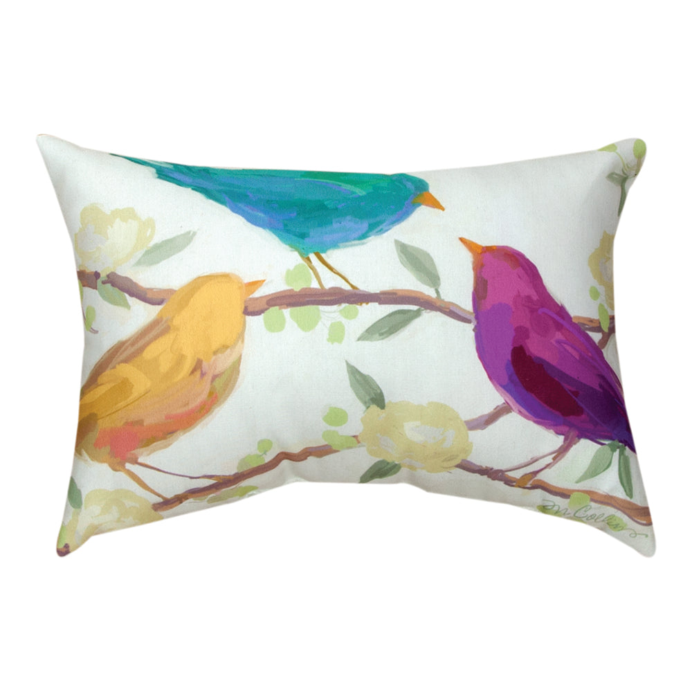 Bird Song Climaweave Pillow 18"x13" Indoor/Outdoor