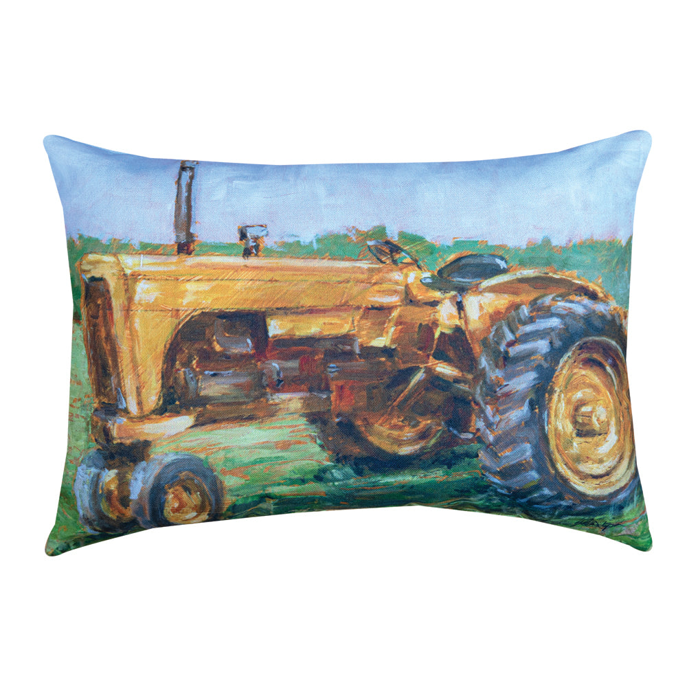Blue Tractor Climaweave Pillow 18"x13"