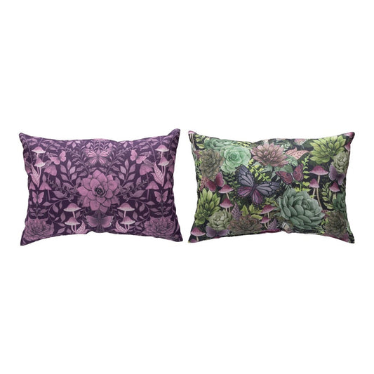 Dark Succulents Climaweave Pillow 18x13