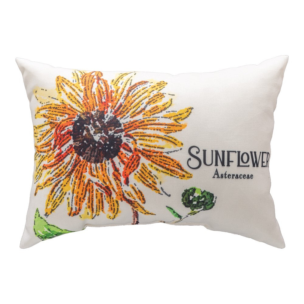 Flower Garden Aster-Sunflower Climaweave Pillow 18x13