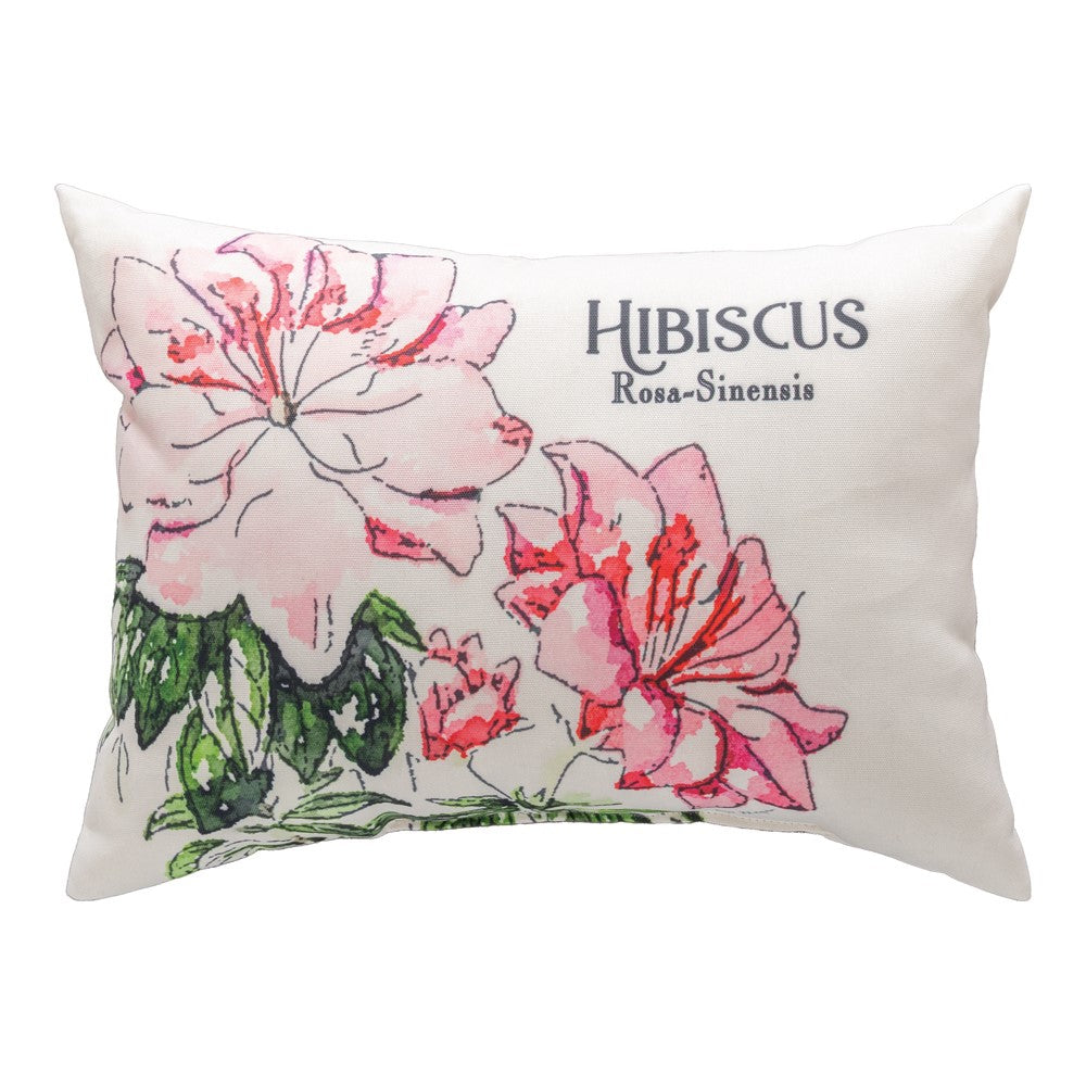Flower Garden Dahlia & Hibiscus Climaweave Pillow 18x13
