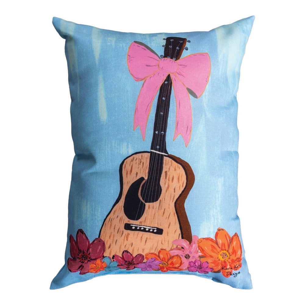 Guitar With Bow Climaweave Pillow