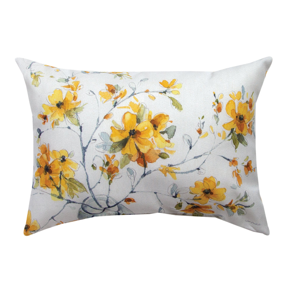Happy Yellow Climaweave Pillow 18"x13" Indoor/Outdoor