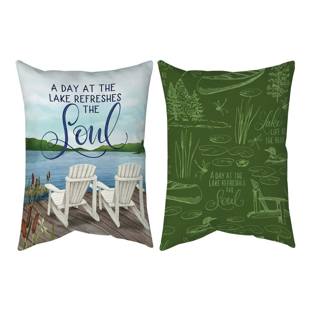 Lake Life - A Day At The Lake Climaweave Pillow 13x18