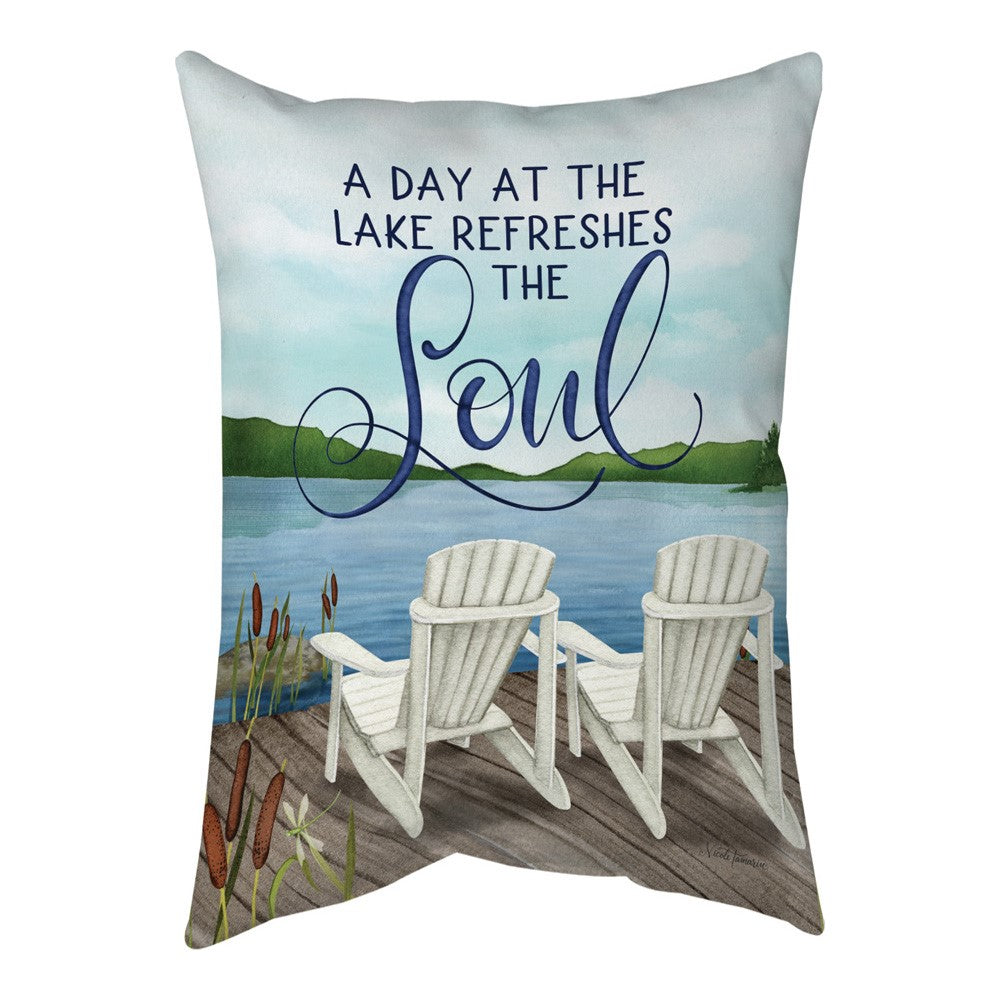 Lake Life - A Day At The Lake Climaweave Pillow 13x18